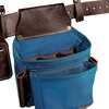 Bucket Boss Belt, Leather Hyrbid Tool Belt with Suspenders, BLUE, Blue 55505-RB